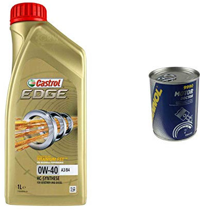 1L Motoröl Castrol EDGE 0W-40 A3/B4 1x MANNOL Motor Doctor ADDITIV