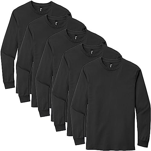 Gildan Hammer H400 Langarm T-Shirt verschiedene Packungen, Schwarz, Mittel