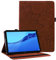 Succtop Funda Huawei Mediapad T5-10 10.1 Pulgadas Funda de Cuero con Tapa Billetera Soporte Tableta con Titular Pluma Protectora Carcasa Huawei Mediapad T5 10.1 Mandala Flor En Relieve Marrón