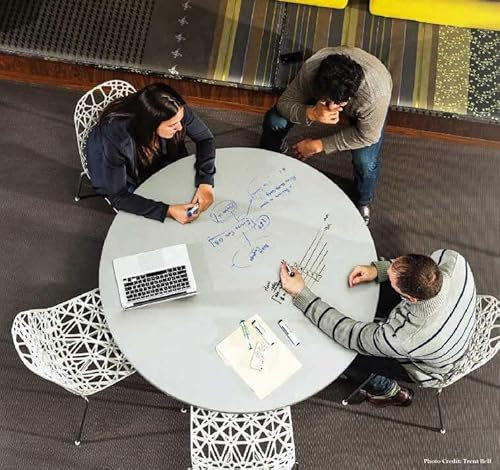 Whiteboard-Folie selbstklebend & magnetisch I flexibler Haftgrund für Magnete I Ferrofolie weiß beschreibbar, nass und trocken abwischbar (100 x 100 cm)