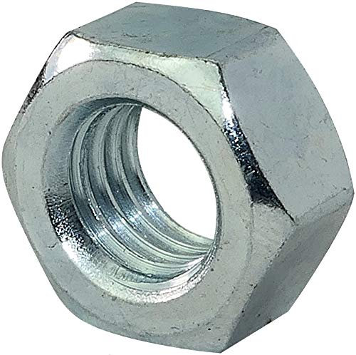 AERZETIX - C45732 - Packung mit 10 - Sechskantmuttern - Pitch/Linksgewinde - Reverse Watch Zeiger - verzinkter Stahl - M12 metrisches Innengewinde - DIY - Silber