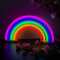 ENUOLI Rainbow Neon Zeichen Regenbogen Neonlichter Neon Wall Nachtlicht Batterie/USB operierte Lippen Neonlampe Neonzeichen Room Decor Neon Lichter Für Wand Neon Nachtlichter Für Kinder Geburtstags