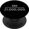 Infinity divided by 21 Million Mio Crypto Bitcoin PopSockets mit austauschbarem PopGrip
