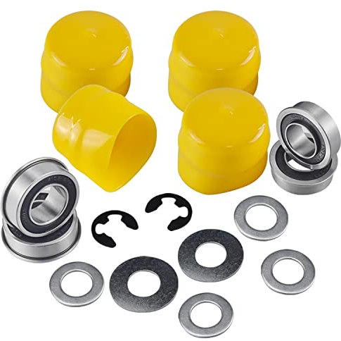 Mowerhub Kit de roulements de roue avant compatible avec tondeuse à gazon J-OHN Deere compatible avec L100 L105 L108 L110 L120 L130 et plus – Kit de conversion de bague au roulement