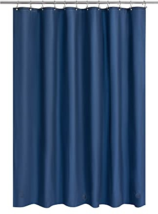 Doublure de rideau de douche en PEVA de qualité supérieure pour salle de bain, sans BPA, PVC ni odeur chimique, rideau de bain léger de taille standard avec 3 aimants, œillets métalliques, bleu marine