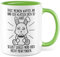 Taza de café para amantes del café, regalo, toca mi café y yo chisme, idea de regalo para fans de café, taza de café, taza de café con texto divertido para disfrutar del café (blanco/verde)