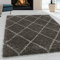 Giancasa Hochflorteppich 160 x 230 cm [HOCHWERTIGER ZOTTELTEPPICH FÜR WOHNRÄUME] - Flauschiger Shaggy Teppich - Taupe für Wohnzimmer, Schlafzimmer, Flur
