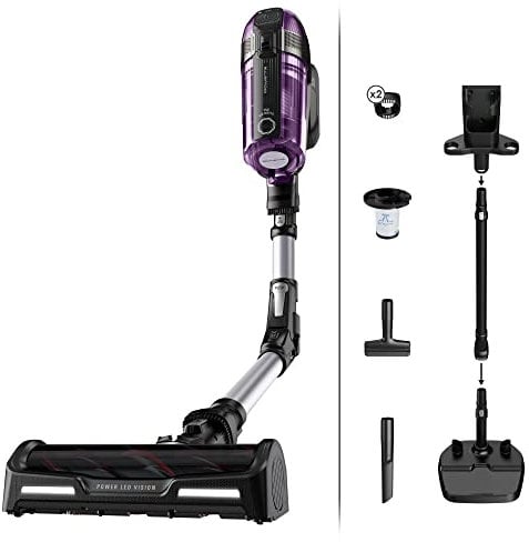 Rowenta X-Force Flex 12.60 kabelloser Akku-Stabstaubsauger, 150 Air Watt, bis zu 45 Min. Laufzeit, leistungsstark, Flex-Gelenk, LED-Düse, inkl. Zubehör, lila/schwarz, RH98A0