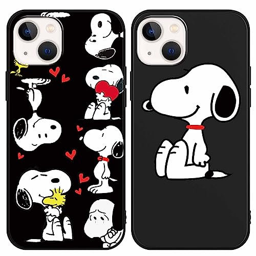 nurkorki [2 Stück Schutzhülle für iPhone 13 iPhone 14 Hülle 6,1, Handyhülle Niedlich Karikatur Muster TPU Silikon Einzigartige Lustig Beschützen Hülle für iPhone 13 iPhone 14