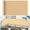 Balkon sichtschutz 115 x 700 cm Reißfest UV-Schutz atmungsaktiv Sichtschutzmatte Sichtschutzzaun mit Kabelbinder Ohne Bohren für Balkon Garten im Freien, Beige