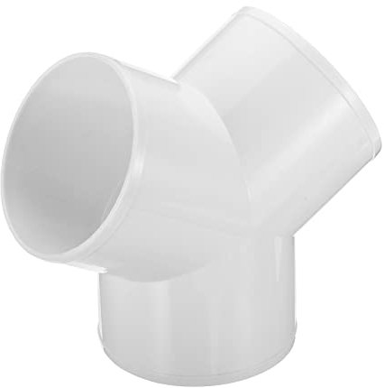 PATIKIL 4 Inch 3 Way Duct Splitter, Y Connector Air Vent Duct Connector Hose Exhaust Pipe Adapter for HVAC Dryer Exhaust Fan Vent Systems, White