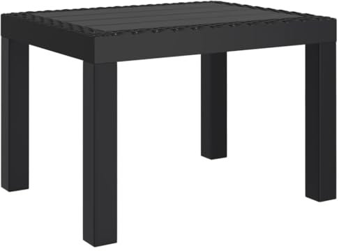 vidaXL Gartentisch, Couchtisch Beistelltisch für Garten Balkon Terrasse, Terrassentisch Balkontisch Gartenmöbel, Anthrazit 59x47x40cm PP