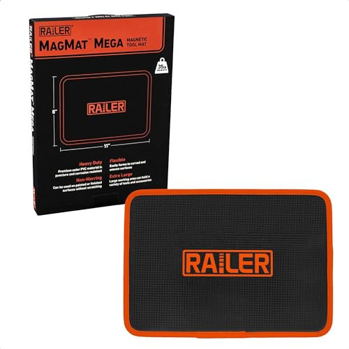 Railer MagMat Mega | Premium Magnetische Werkzeugmatte | Langlebige, rutschfeste Magnetablage hält bis zu 15,9 kg | Effizienter Werkzeug-Organizer für Werkstatt & Garage