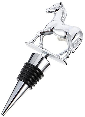 VINTORKY Cork Wine Saving Pump Wine Stopper Wine Stopper Wine Stopper Wine Bottle Stoppers Vacuum Metal Stopper for Wine Bottles Horse Metal Plug Christmas Animal Head Pack of 1, FDG0J2F213AH44401QBF