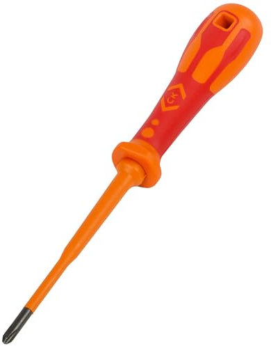 C.K Dextro VDE Ultra Slim Modulo Electrical Screwdriver MOD2 x 125mm, SL/PZ Plusminus Thin, Electricians Insulated Terminal MCB Screwdrivers, Grip Tip, Fuse Board Screw Driver, Hand Tools T49245
