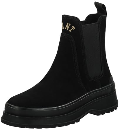 GANT FOOTWEAR Damen WINTLY Chelsea-Stiefel, Black, 42 EU