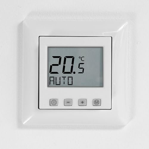 Ritzer Digital Raumthermostat Fußbodenheizung für Gira Standard 55 im Set mit Abdeckung und Rahmen (ohne Zeitschaltuhr)