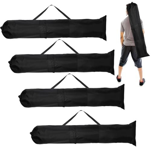 4pcs 43x9in Camp Chair Replacement Bag, Portable Folding Chair Storage Bag with Carrying Strap & 2 Pockets Foldable Outdoor Camping Chair Bag (Chair is not Included)