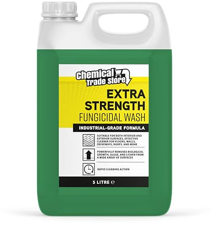 Chemical Trade Store - Fungicidal Wash | Ready for Use Against Fungi, Mould and Algae on Internal and External Walls & Surfaces - 5 Litre