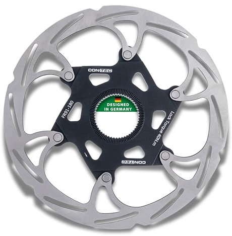 CONTEC Fahrrad-Bremsscheibe CDR-LW-CL, 180mm 179g, Aluminium-Spider, Center Lock, Edelstahl, hitzebeständig, einfache Montage, hohe Bremskraft, silber