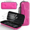 FYOUNG Accessories Bundle for PlayStation Portal, Carry Case with Hard Clear Protective Cover and Tempered Glass Screen Protector, Portable Hard Shell Travel Handbag for PS Portal Remote Player-Pink