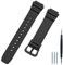 Ersatzarmband aus Naturharz, kompatibel mit Casio W218H W-219H AE1200WH AE-1300WH W800H SGW-300H F-108WH wasserdichtes Gummiarmband, schwarz