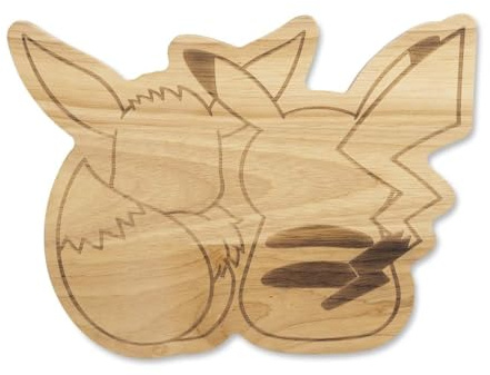 Pokémon Center Planche à découper en bois Pikachu & Evoli