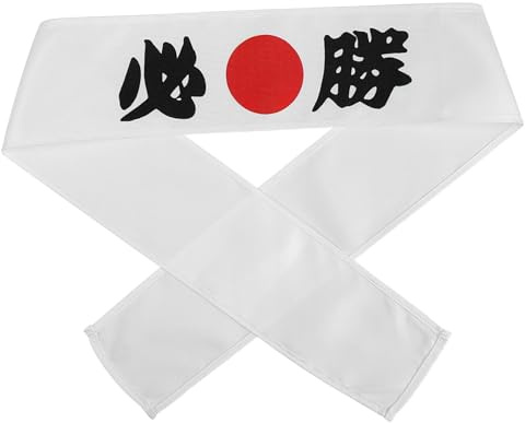 Homoyoyo Dojo Stirnband aus Stoff Atmungsaktiv und Schweißabsorbierend Japanisches Stirnband Weißes Haarband für Männer für Kochen und Yoga
