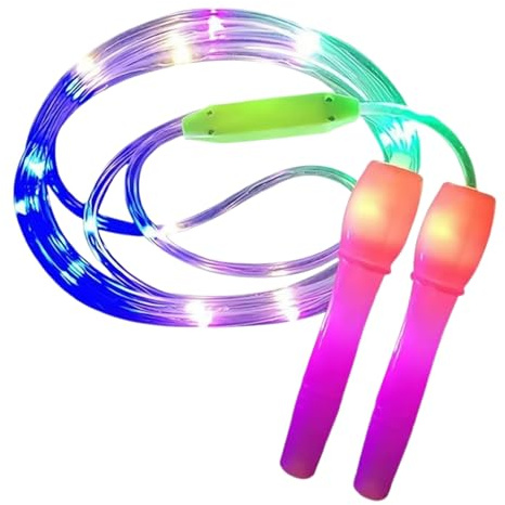 Springseil Für Kinder, Wiederaufladbares LED-Springseil,Verschleißfeste Trainingsausrüstung, Sportzubehör Für Kinder, Erwachsene, Ķinder, Mädchen, Drinnen Und Draußen