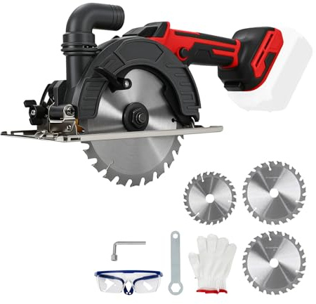 Scie circulaire sans fil de 15,2 cm pour batterie Milwaukee M18 18 V, scie circulaire électrique sans balais de 150 mm, 6 300 tr/min, 3 lames de scie, angle de coupe biseauté de 0 à 45°, profondeur de