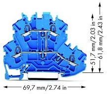 Wago 2002-2209 Blau Block für elektrische Terminals - elektrischer Terminalblock
