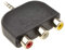 kenable 3.5mm Jack to 3 Phonos/RCA 4 pole AV out TV Adapter Converter Red/White/Yellow