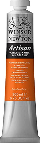 Winsor & Newton Artisan Water Mixable Oil Paint, 200ml, Cadmium Orange Hue