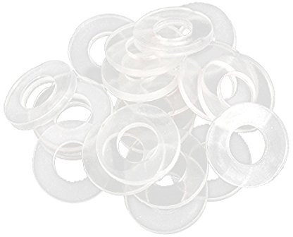 sourcing map 20St Flache Unterlegscheibe Gummi Dichtung 19mm AD 8,5mm ID 2mm Dicke Klar