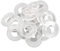 sourcing map 20St Flache Unterlegscheibe Gummi Dichtung 19mm AD 8,5mm ID 2mm Dicke Klar