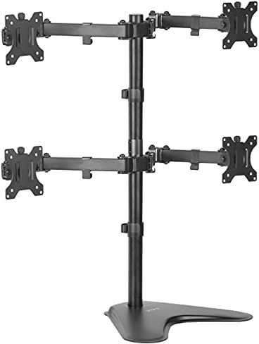 VIVO Stand-V004F Soporte de Escritorio, Acero aleado Aluminio, Black, Talla única