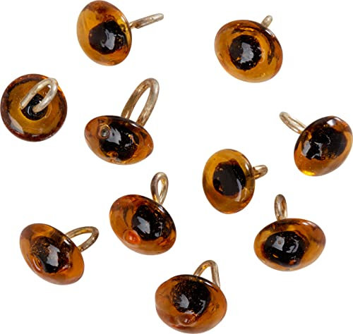 Rayher Yeux d'animaux en verre 6 yeux pour peluche à coudre ø6mm marron, 8904005