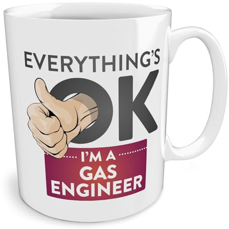Black Raven Design - Everything's OK I'm a Gas Engineer, Ceramic Mug, 11fl oz