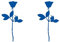 GreenIT Rose 10cm Auto Fenster Spiegel Aufkleber Tattoo die Cut Decals Vinyl Selbstklebende Deko Folie Depeche Mode (2 Stück blau)