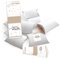 Logbuch-Verlag 10 kleine Schachteln Weihnachten Geschenkschachtel Verpackung Schmuck weiß + Aufkleber 14,5 x 10,5 x 3 cm