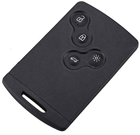 Smartcard Carte Clé Plip Compatible avec Renault Megane Scenic Captur Laguna 4 Boutons Coque boitier de Télécommande @ Pro-plip