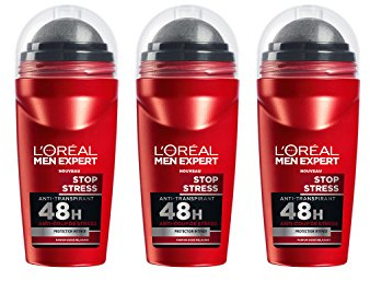 L'Oréal Men Expert Stop Stress Anti-Perspirant 48H Ball 50 ml - Pack of 3