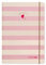 Matilda Moo A5-Notizbuch aus linierten A5-Seiten, Gummibandverschluss, flexibler Karteneinband, Roségold, 80 g/m² Papier, Rosa mit Streifen