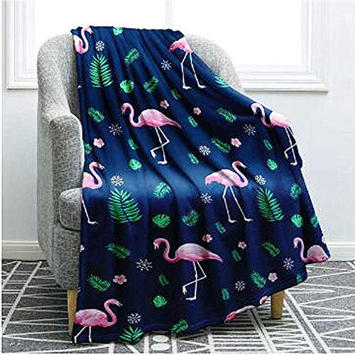 Morbuy Leichte Flanell Decke, Kuscheldecke hochwertige Flauschige Gewichtsdecke Feinste Tagesdecke Wohndecke Mikrofaserdecke Couch-Decke Reisedecke (150x220cm,Flamingo)