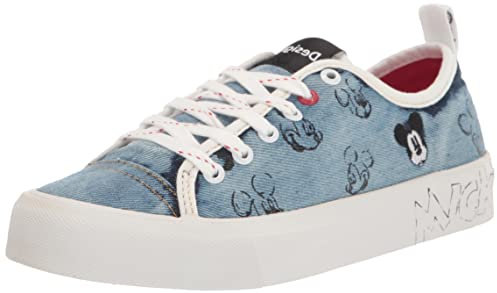 Desigual Damen Shoes_Alpha_Mickey Denim Sneaker, Blue, 36 EU