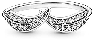 PANDORA Funkelnde Blätter Ring in Sterling Silber mit Zirkoniasteinen Moments Collection, Größe 58