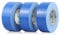 BOMEI PACK 3 Rollen Klebeband Blau Duct Tape - Panzertape wasserfest für Innen und außen - Gewebeband 50 m x 50 mm (Blau)