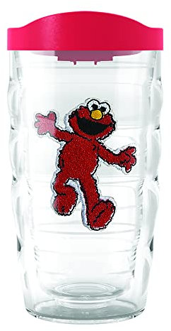 Tervis Made in USA Double Walled Sesame Street Elmo Insulated Tumbler Cup Keeps Drinks Cold & Hot, 10oz Wavy, Classic