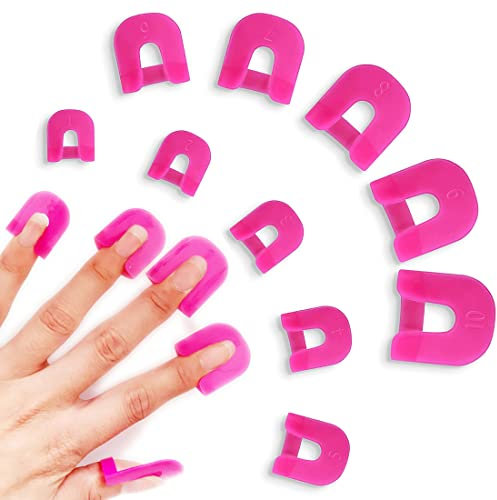 KZTHA 26 PCS Smalto per Unghie Stencil Riutilizzabile Protettore per Unghie Plastica Morbida Protezioni per Unghie Scudi Protettivi kit Copri Dita Strumenti Antisbavature