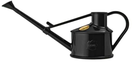 The HAWS Langley - Annaffiatoio in plastica per interni, 1 pinta, rosa spray fine, riciclato, nero